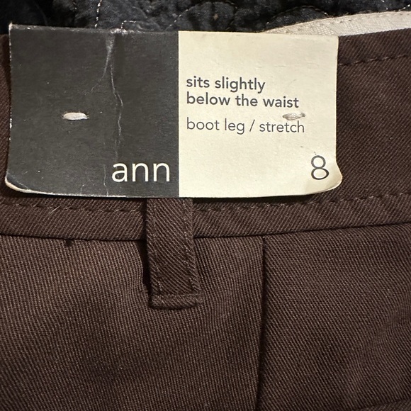 NWT Ann Taylor Loft brown trousers size 8 boot leg stretch. - Picture 4 of 8